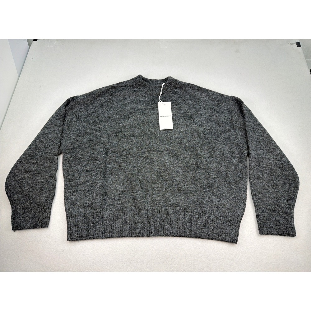 MKI Miyuki Zoku Mens Mohair Blend Knit Crewneck Sweater Charcoal Gray Small